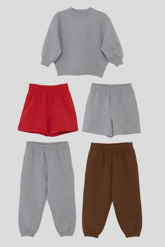 Sweatshirt, Sweatshort & Sweatpant - Choose Your Set