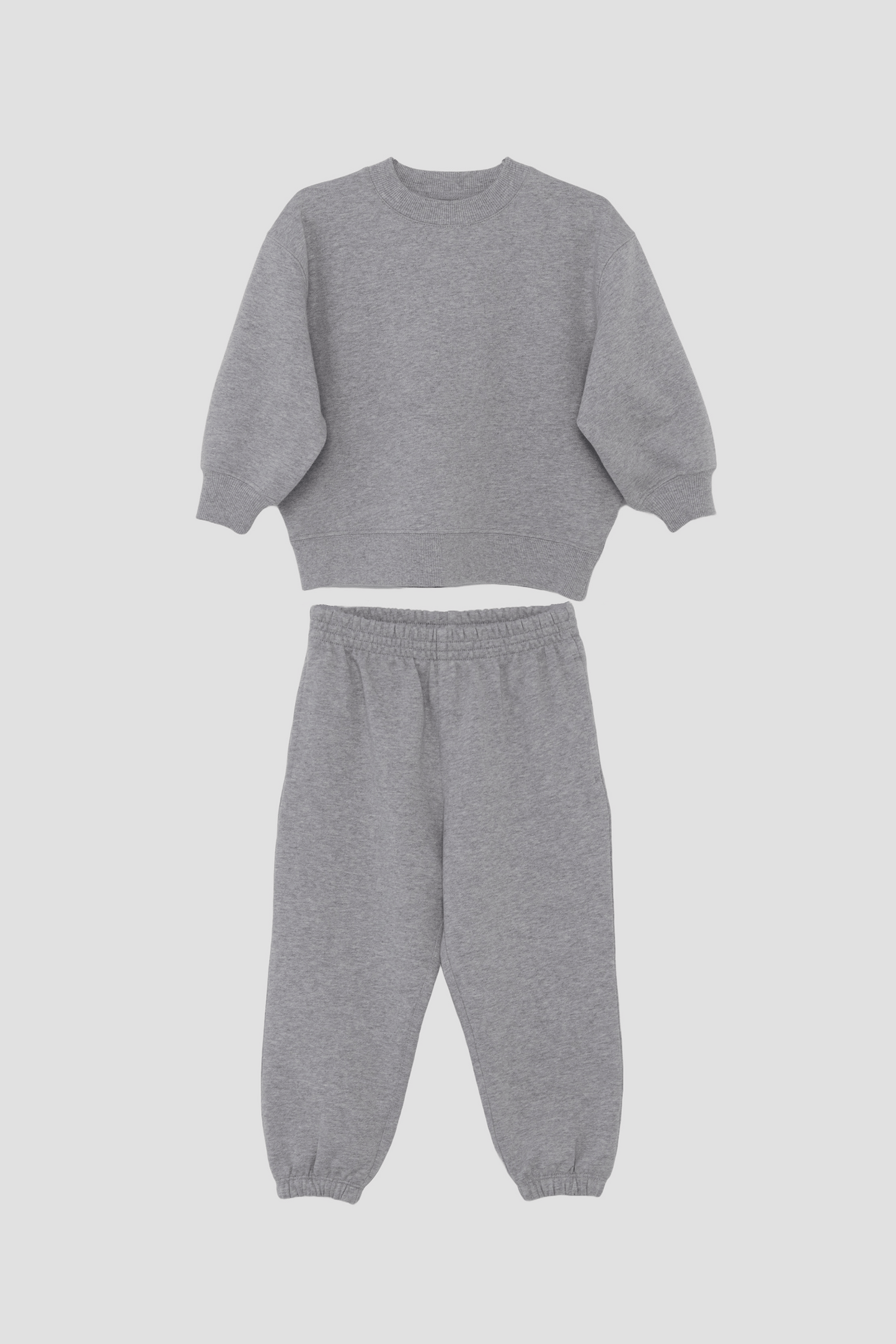 Sweats Bundle 02 - Grey Marle Sweatshirt & Sweatpant