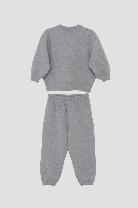 Sweats Bundle 02 - Grey Marle Sweatshirt & Sweatpant